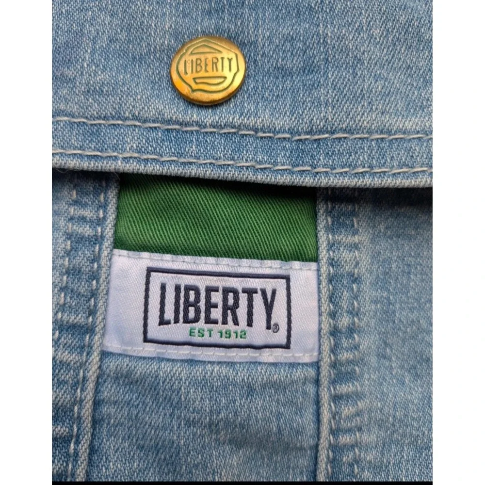 Liberty Vintage 90s Style Women's Medium Denim Bib Overalls Cotton Straight Leg